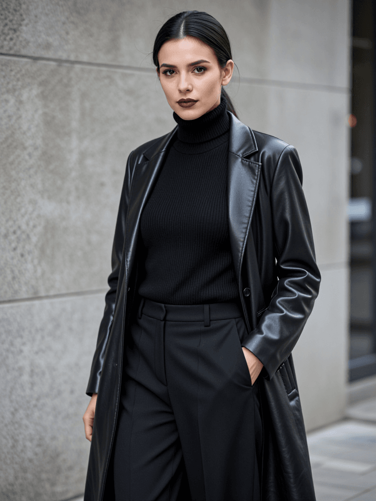Monochrome black look