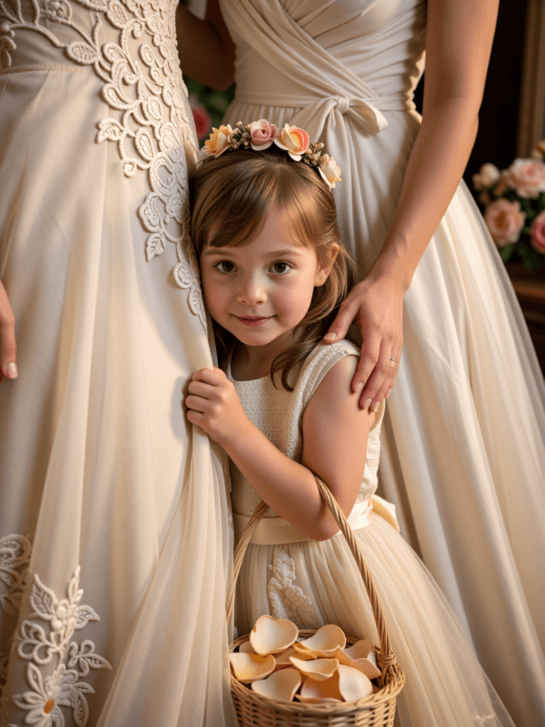 Flower girl peek