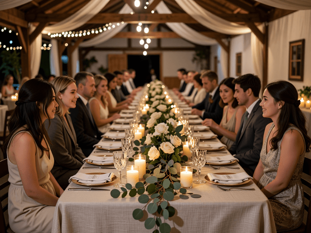 Wide reception table