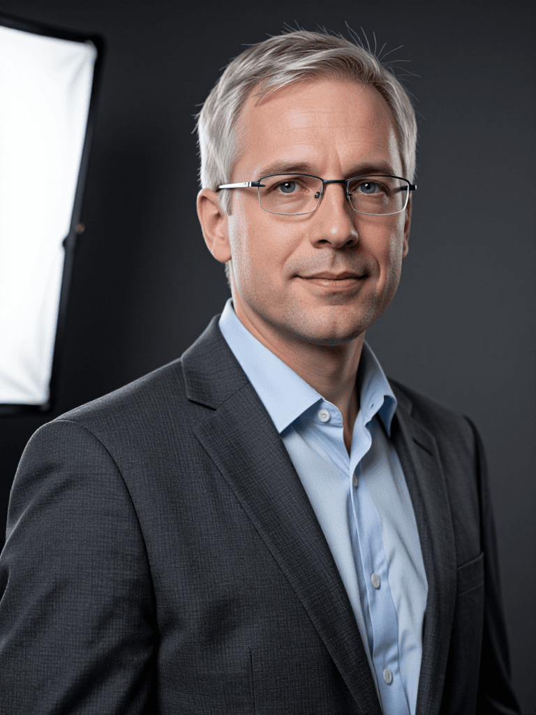 Male CFO, glasses