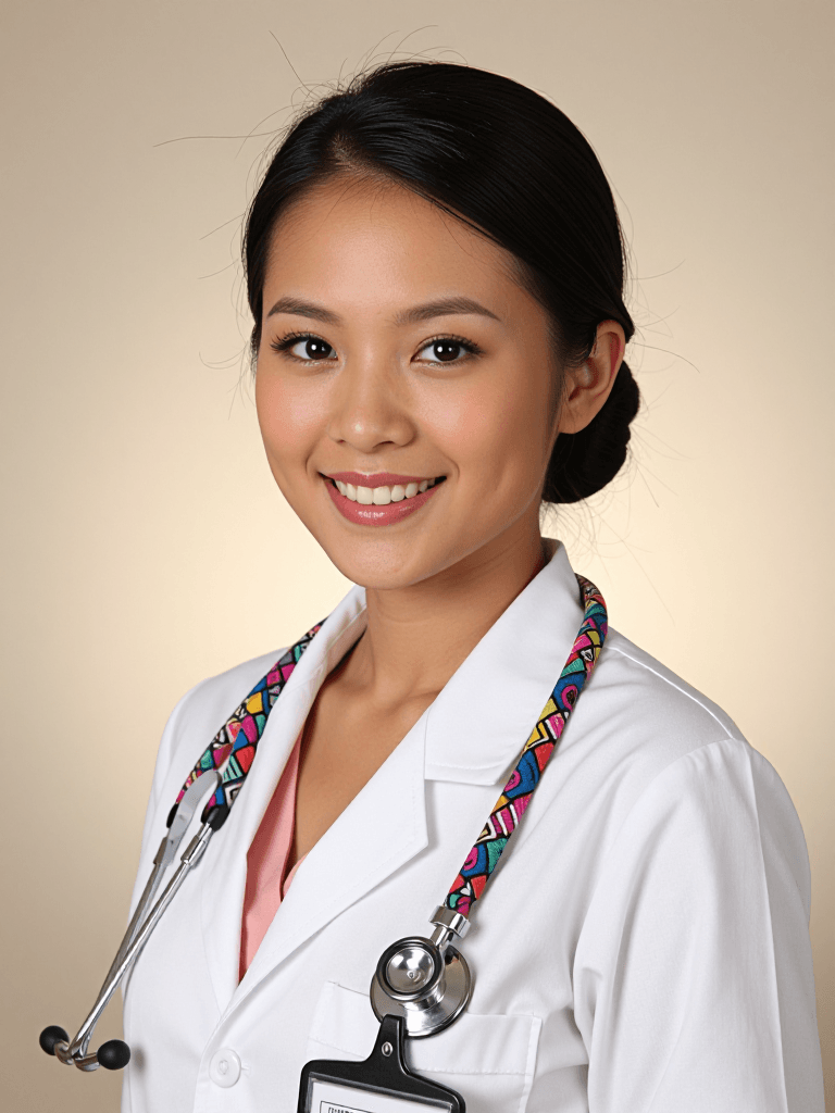 Asian female pediatrician