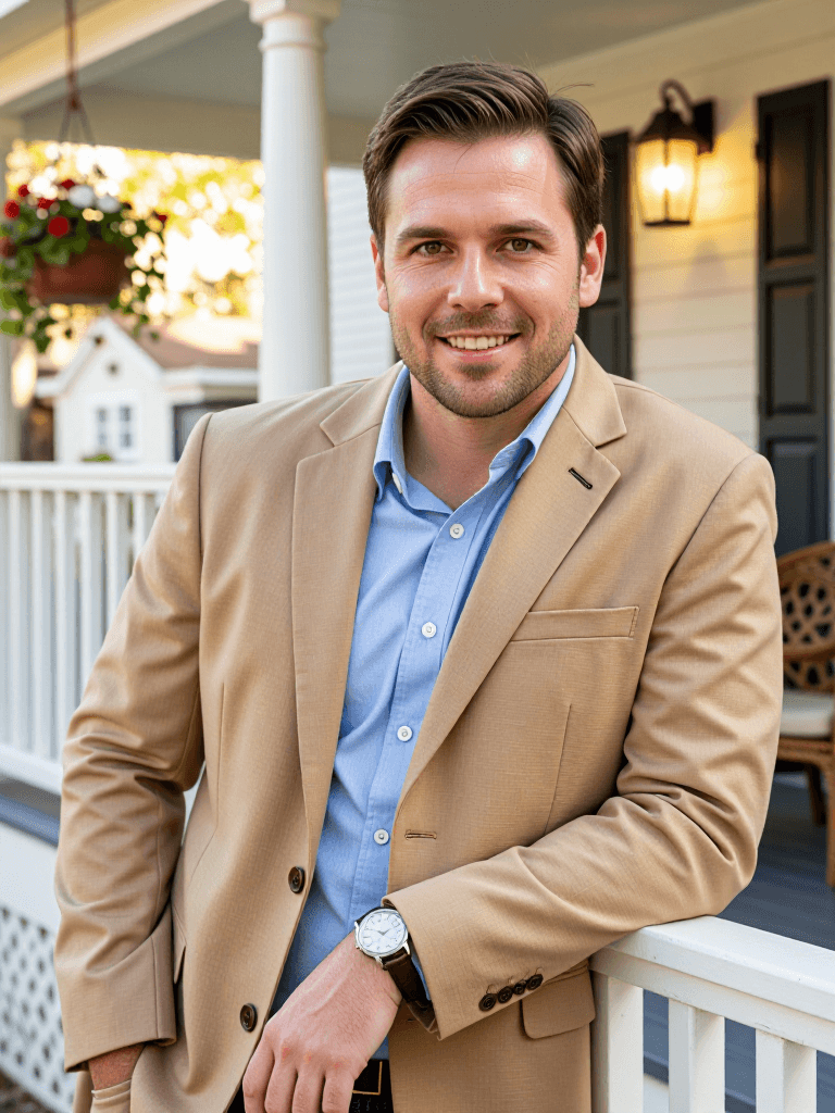 Realtor on porch