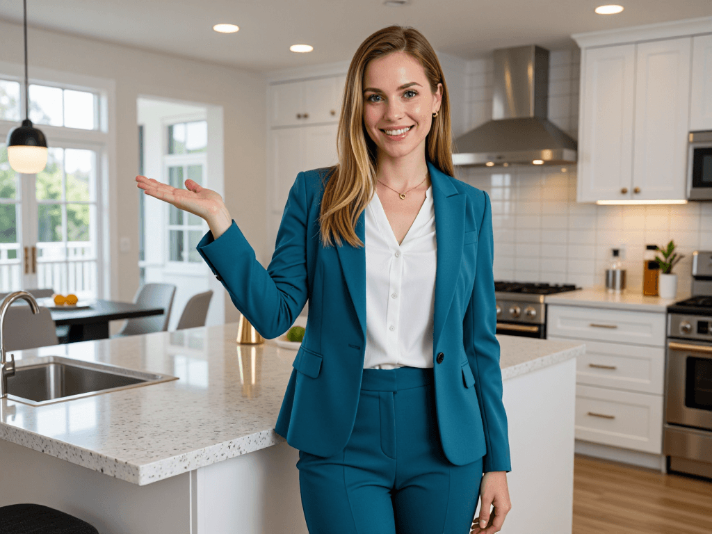 Wide modern home listing