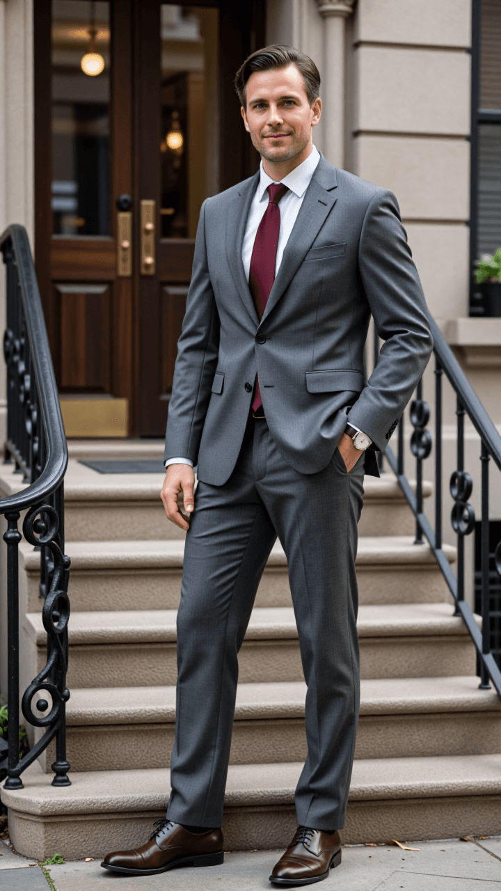 Full-body male broker