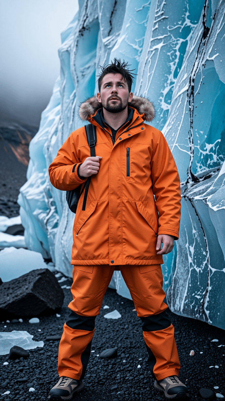 Full-body Iceland glacier