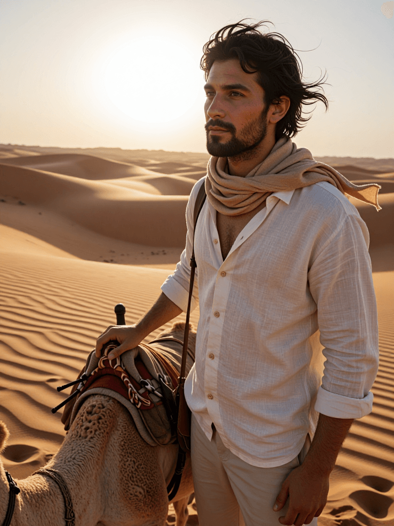 Sahara dunes camel