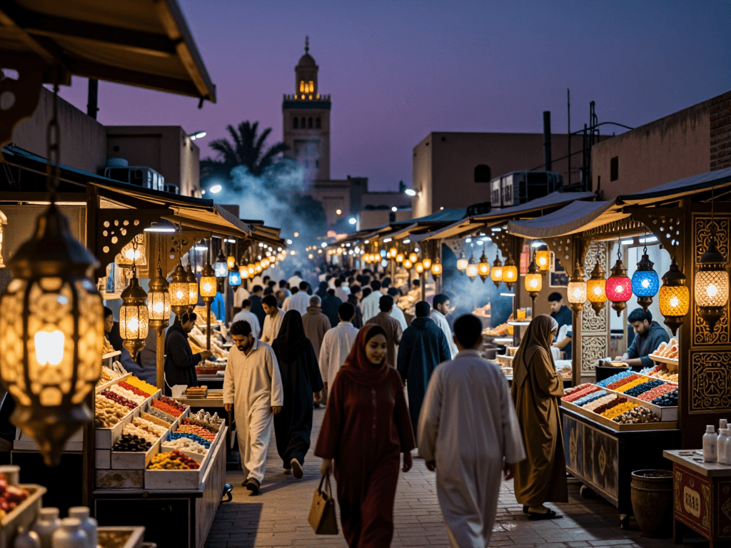 Wide Marrakech market