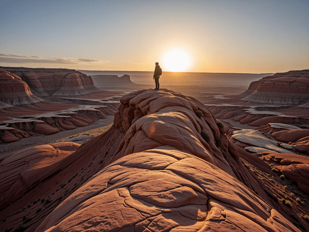 Wide desert sunrise