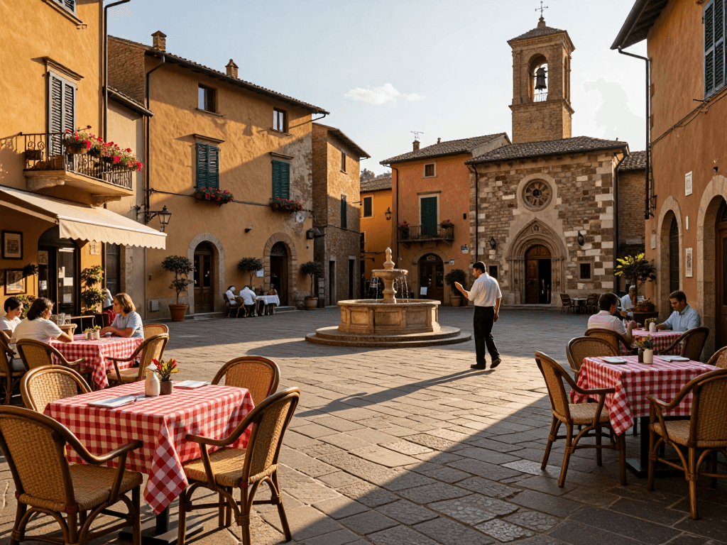 Wide Italian piazza